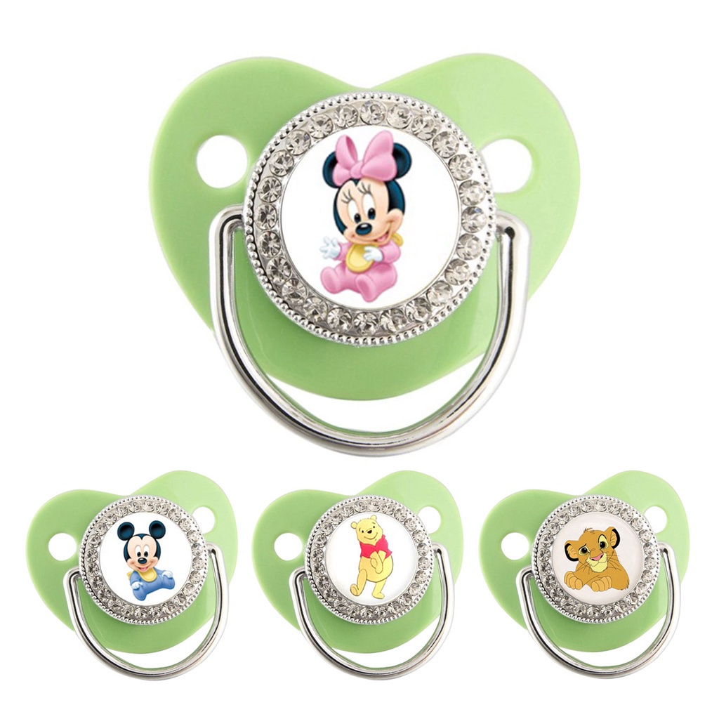 Núm Vú Giả Bằng Silicon Hình mickey minnie Dạng Lỏng Không bpa Cho Trẻ Sơ Sinh 0-3 Tuổi