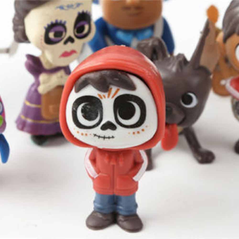 8pcs Dream Ring Travel Notes Handmade Model Coco Movie Character Toys Children's Toys