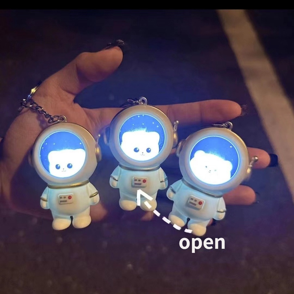 Hoạt Hình Móc Khóa Hình Phi Hành Gia Có Đèn led Phát Sáng
