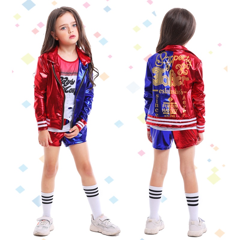 Harley quinn Trang Phục Hóa Trang halloween Cho Bé Gái