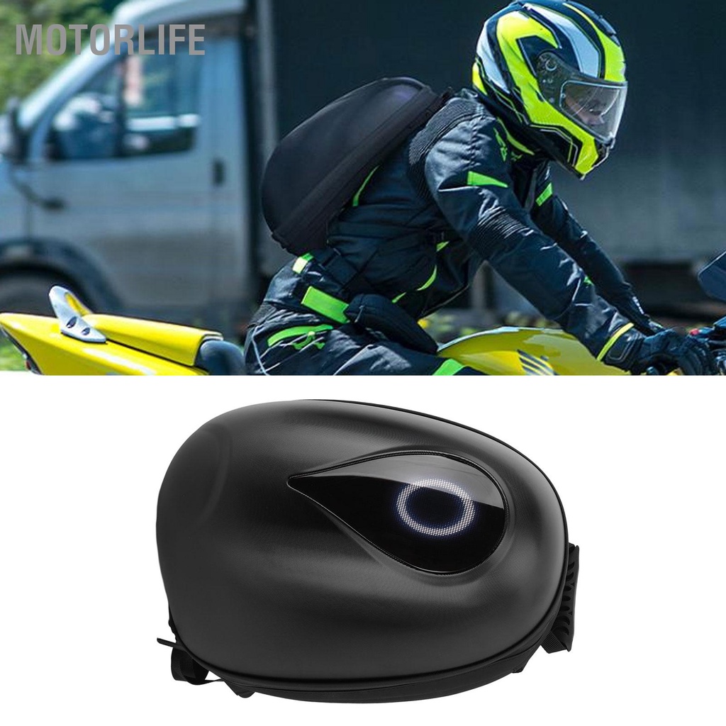 Motorlife Ba lô LED đi xe máy Bluetooth chống nước Điều khiển ứng dụng Túi hành lý để đạp ngoài trời
