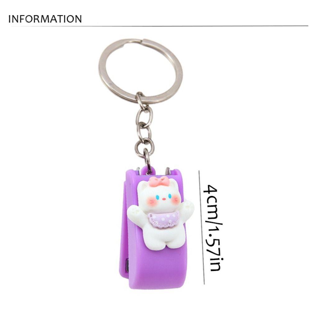 Lanfy Móc Khóa Bấm Hình Động Vật / Vịt pompom purin kuromi / Cún Con / Máy Bấm Núm Dễ Thương Thời Trang Cho Trường Học