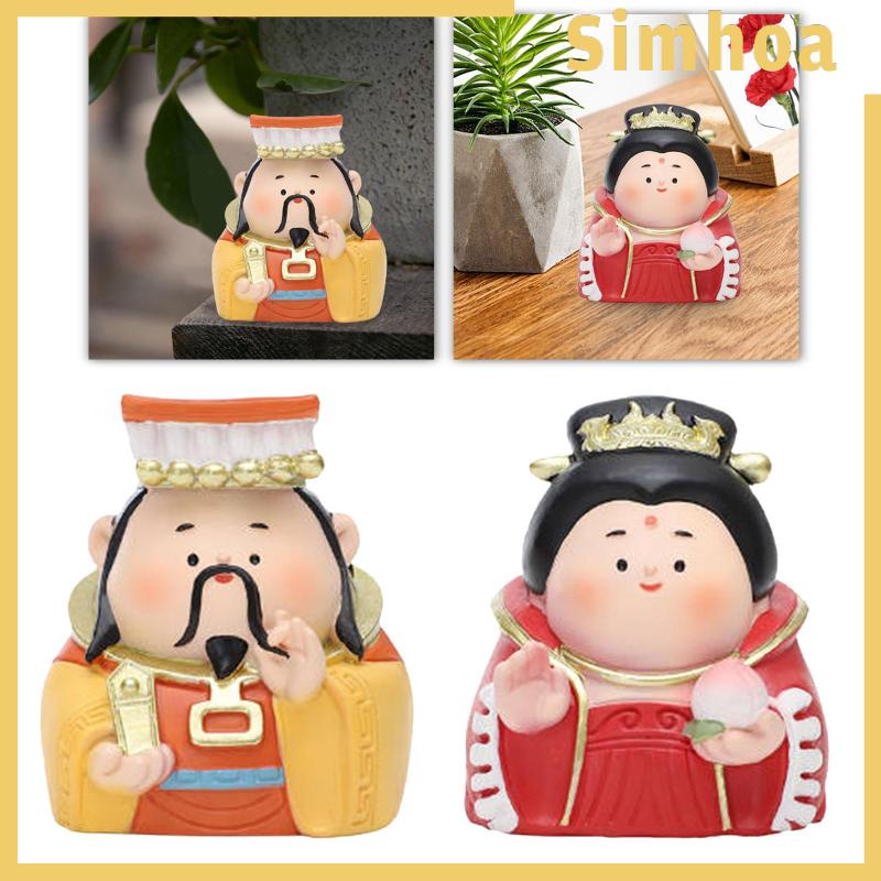 Tượng Thần Tài mini Dễ Thương Bằng Nhựa resin Để Bàn Trang Trí Nhà Cửa / Văn Phòng / Lễ Hội