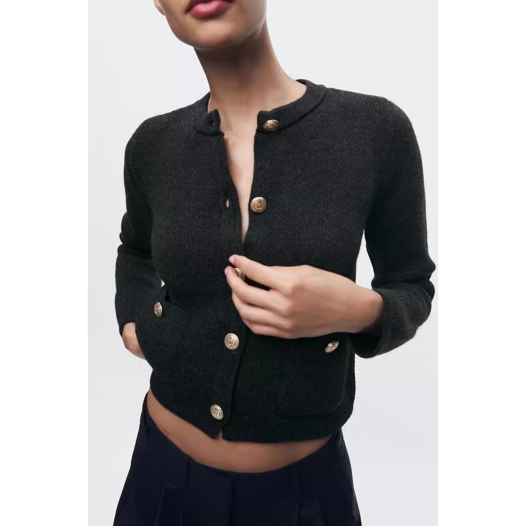 Zara Áo Khoác Dệt Kim Thời Trang Mùa Đông Dành Cho Nữ 6427124