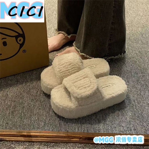 CICI dép lông dép nữ dép bông dép sandal nữ dép bánh mì Đẹp mắt Thể thao và thời trang Thời thượng Thanh lịch FDL2300JCZ 48Z231129