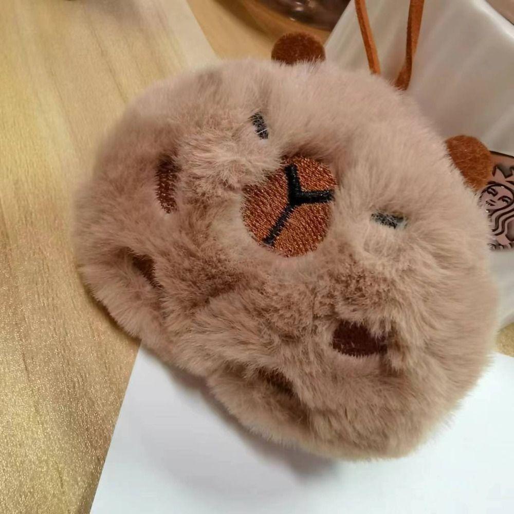Mmluck capybara Móc Khóa Nhồi Bông Mềm Mại Với Họa Tiết Hoạt Hình Trang Trí Ba Lô