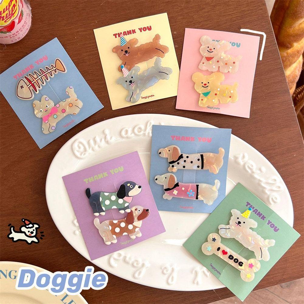 Daron1 Cặp Kẹp Tóc mini Hình Thú Hoạt Hình Dễ Thương Cho Bé