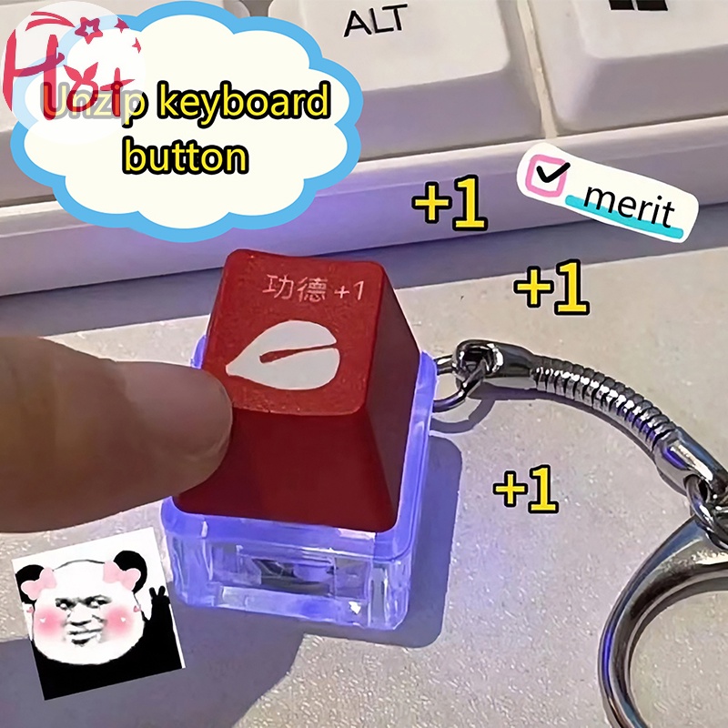 Jr Móc Khóa Đèn led merit + 1 muyu deion Nút Bàn Phím Cơ Giảm Căng Thẳng vn