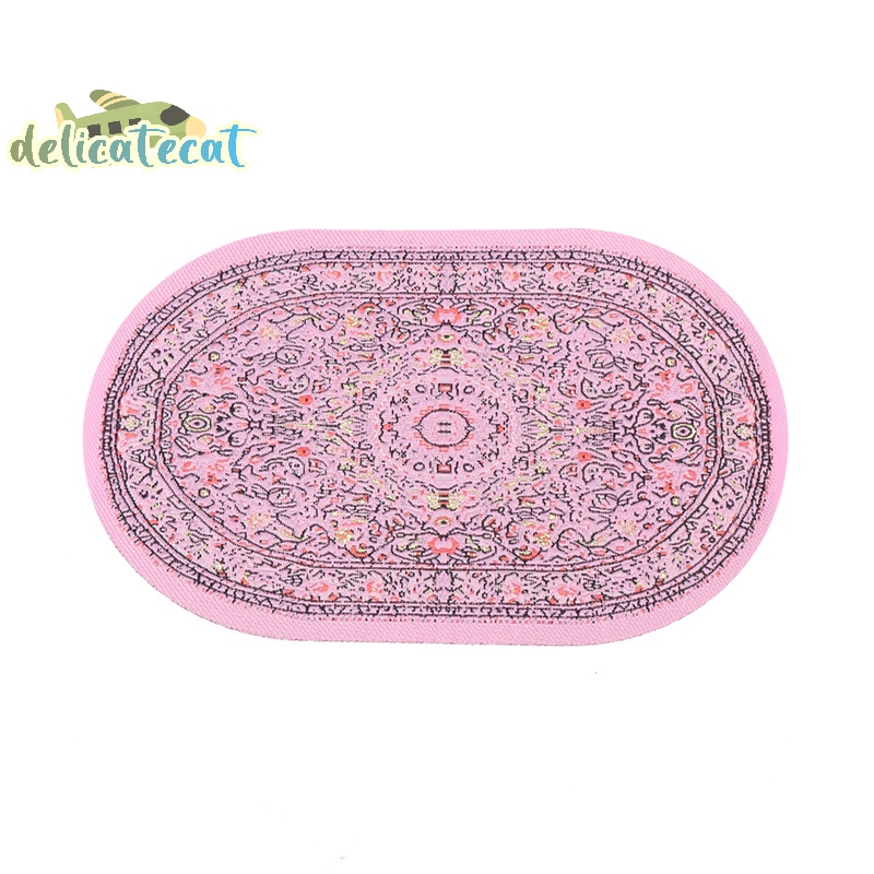 Thảm Lót Sàn Hình oval Cho Nhà Búp Bê Tỉ Lệ 1: 12