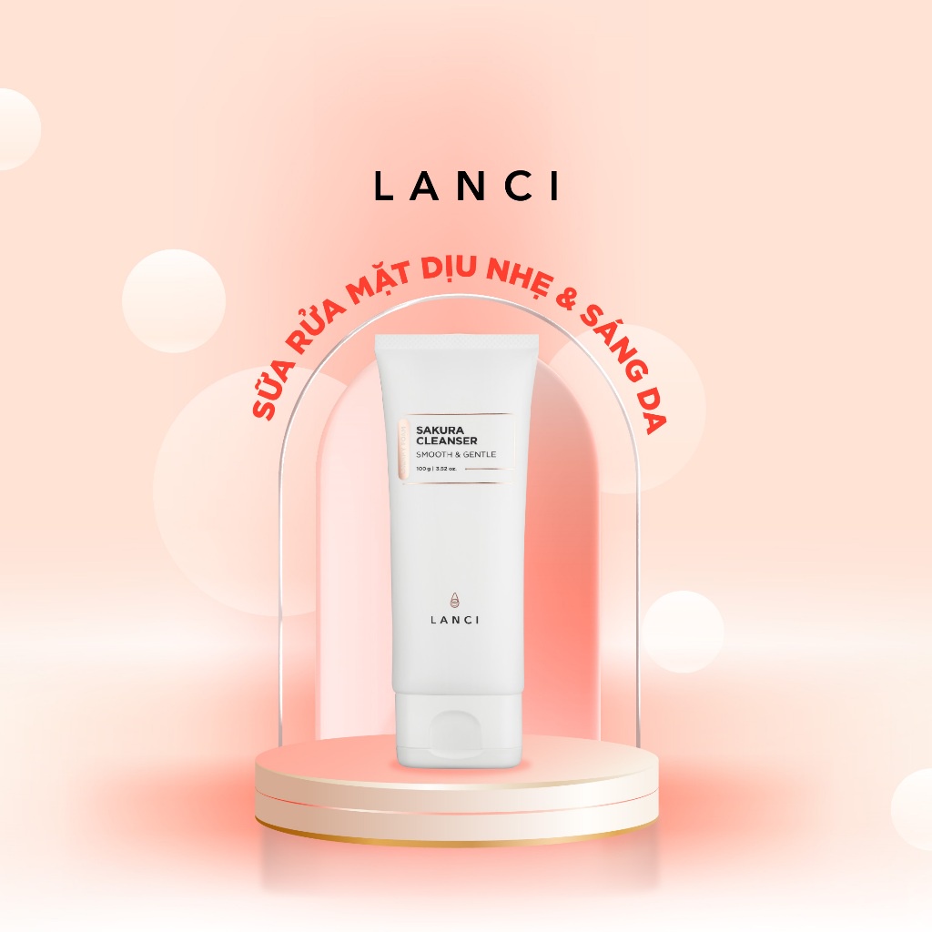 Sữa Rửa Mặt Dịu Nhẹ LANCI Sakura Cleanser 100ml