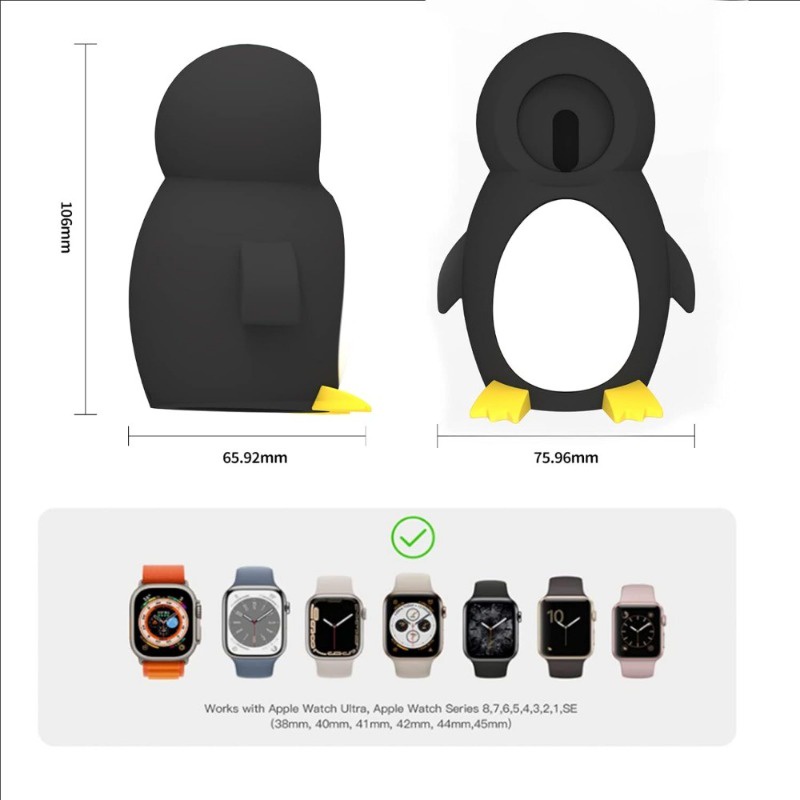 Đế Sạc Bằng Silicon Bền Bỉ Phù Hợp Với iwatch series 9 8 se2 7 6 se 5 4 3 2 1 45 44 42 41 40 38mm