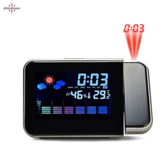 Vip đồng hồ báo thức kỹ thuật số 6 trong 1 màn hình lcd hiển thị nhiệt độ và độ ẩm để bàn có đèn led chiếu sáng
