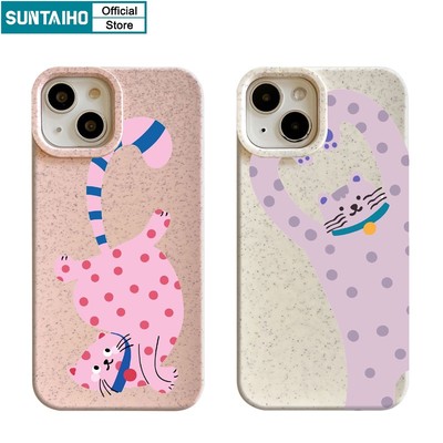 Suntaiho Ốp Điện Thoại tpu Dẻo Họa Tiết Chú Mèo Vui Nhộn Cho iphone 15 14 12 13 11 pro max ip 7 8 plus iphon x xs xr xs max