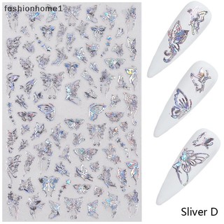 [fas] Sticker Dán Móng Tay Hình Bươm Bướm