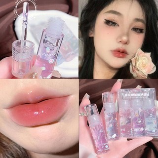 Son Bóng Thủy Tinh Trong Suốt Dưỡng Ẩm Nuôi Dưỡng Môi Hình Viên Kẹo