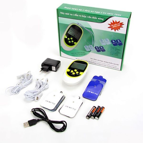 Máy Massage Xung Điện Trị Liệu 8 Miếng Dán Hàng Chính Hãngthafa - 8 Chế Độ Massage, Xài Pin Tiểu Hoặc Củ Sạc 5V Tiếng Việt - Tiếng Anh