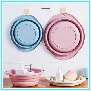 Thau Gấp Gọn, Chậu Xếp Gọn Silicon Mang Đi Du Lịch Thau Rửa Mặt Cho Sinh Viên Tiện Lợi Đa Năng