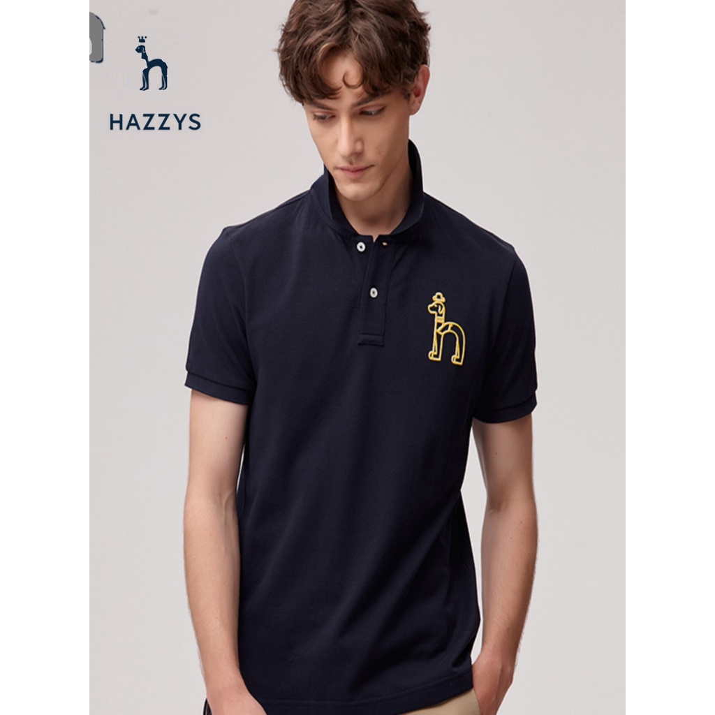 Bán Hazzys Hazzys Xuân Hè Phong Cách Mới Tay Ngắn Thể Thao Cổ Polo Áo Thun Top Quần Áo Nam 1223