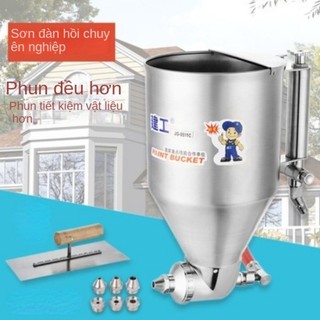 Súng phun sơn tường thật bằng đá phun sơn diatom mud phun bột sơn bằng cao su phun sơn
