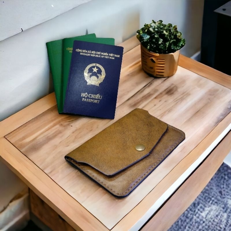 Ví Đựng Passport Hộ Chiếu May Thủ Công, Passport Wallet handmade
