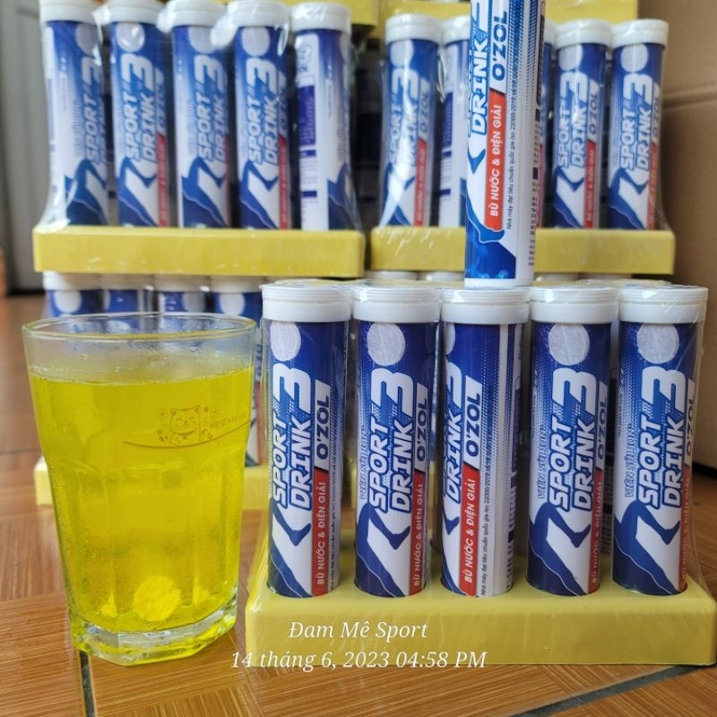 Viên Sủi Ion Sport Drink Ozol 33g 44g 55g bù nước bù khoáng và điện giải