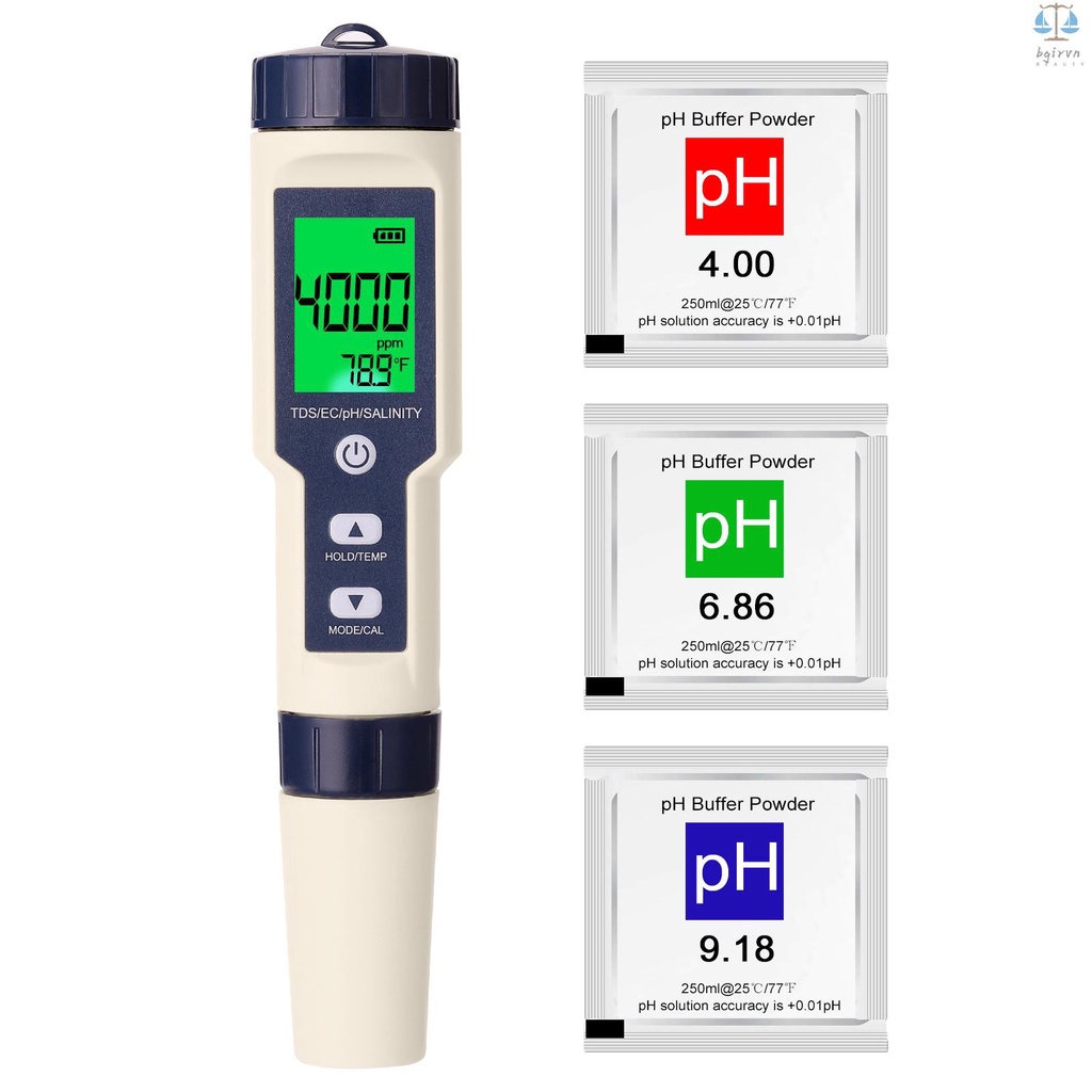 Máy Đo Độ PH EC TDS 5 Trong 1 Đa Năng