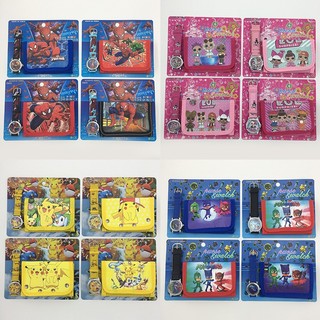 Hoạt Hình Trẻ Em Đồng Hồ Bộ Ví Pikachu Người Nhện Frozen Pei Pei Pig Bé Trai Bé Gái Đồ Chơi Lễ Hội Sinh Nhật Quà Tặng Giáng Sinh