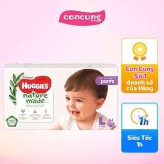 Tã quần siêu cao cấp Huggies Platinum Nature Made L 44 miếng
