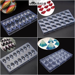Khuôn nhựa mica làm socola- Vua Bao Bì, khuôn nhựa cứng làm sô cô la valentine handmade bonbon 