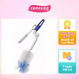 Cọ rửa bình sữa, núm ty bằng ny-lon Pigeon tay xoay 2 chiều