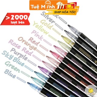 Bút nhũ có nét viền chữ sẵn outline marker nổi bật VPPTUEMINH, bút kim tuyến ghi nét B06 Tuệ Minh