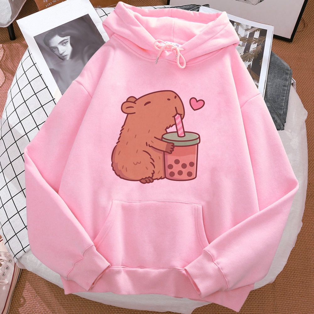 Áo Hoodie Nữ capybara y2k 2023 Phong Cách vintage Hàn Quốc