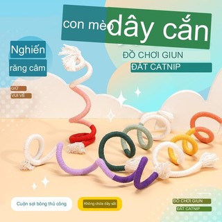 Hàng Mới Về Mới Đồ Chơi Dây Thừng Màu Bạc Hà Lâu Dài Cho Mèo Cưng
