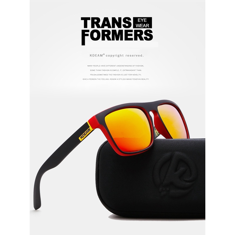 Kdeam Kính Mát Phân Cực Mặt Vuông Phong Cách Âu Mỹ kd156