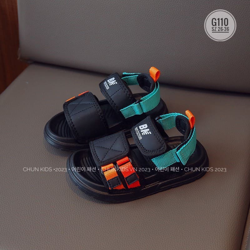 G110- DÉP sandal phối 3 màu phong cách thời trang mới AB men acnbe cho Bé