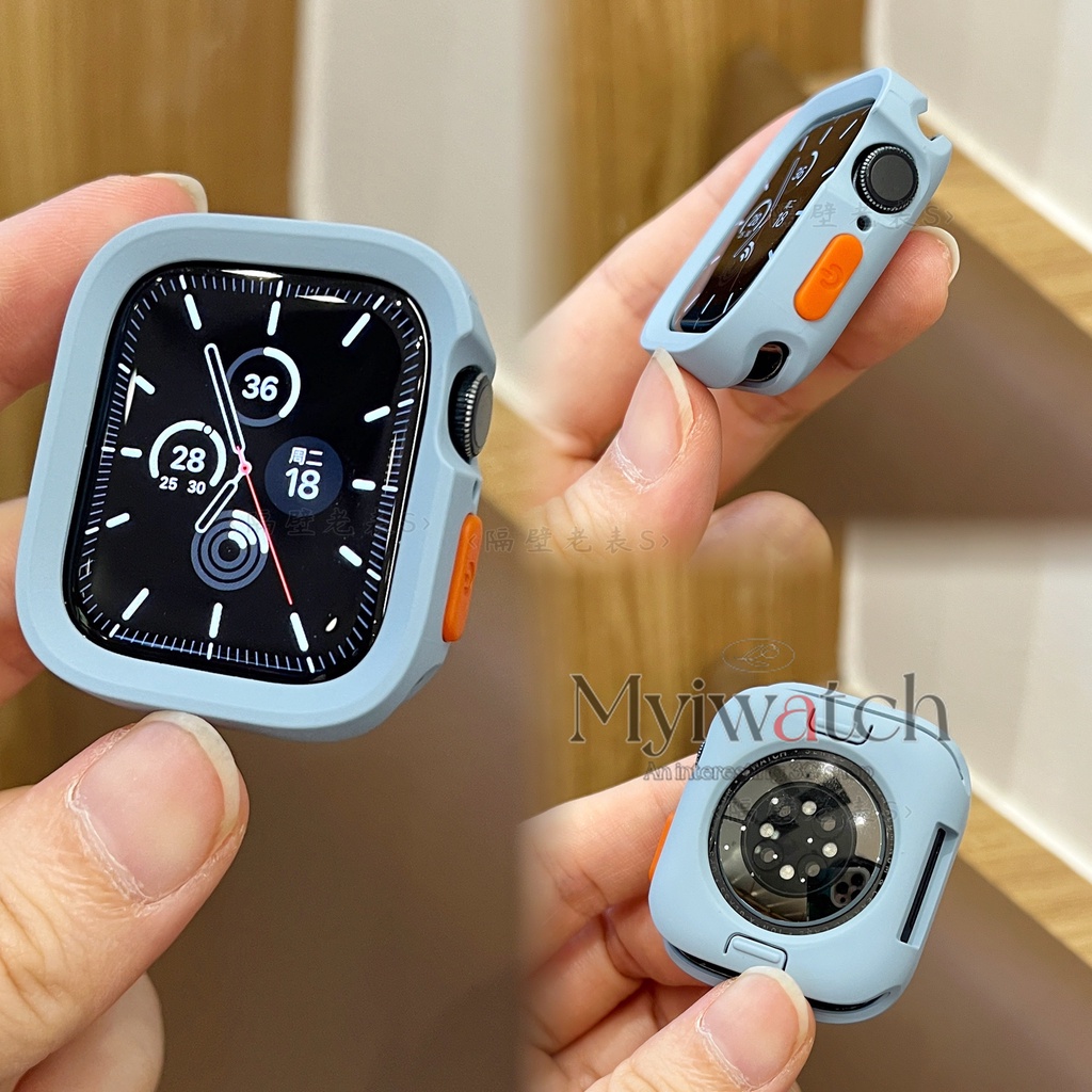 Ốp Điện Thoại tpu Mềm Dày Dặn Chống Rơi Cho apple watch series 9 8 ultra 7 6 se 5 4 49mm 40mm 44mm 41mm 45mm