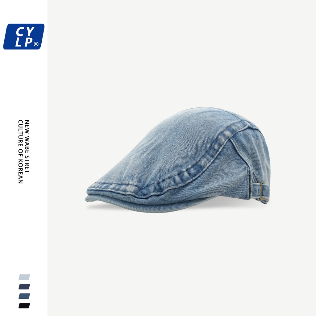 Mũ denim Thời Trang Nhật Bản Phong Cách retro Đơn Giản Dễ Phối Đồ Bốn Mùa Cho Nam Và Nữ
