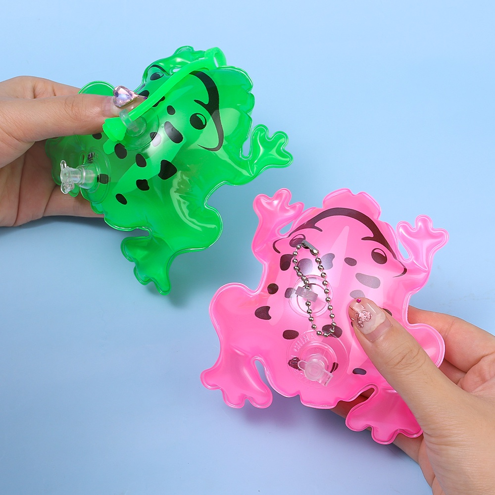 Mặt Dây Chuyền Bong Bóng Bơm Hơi mini Hình Ếch Vui Nhộn Cho Trẻ Em / Người Lớn / Móc Khóa Ếch Xanh Hồng / Túi Quà Sinh Nhật Mới Lạ