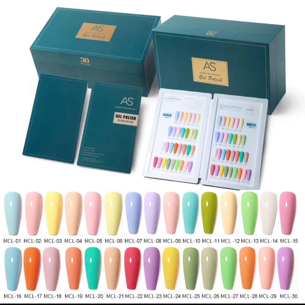 Sơn gel AS MCL Chai Xanh 30 Màu chai 15ml - manh219