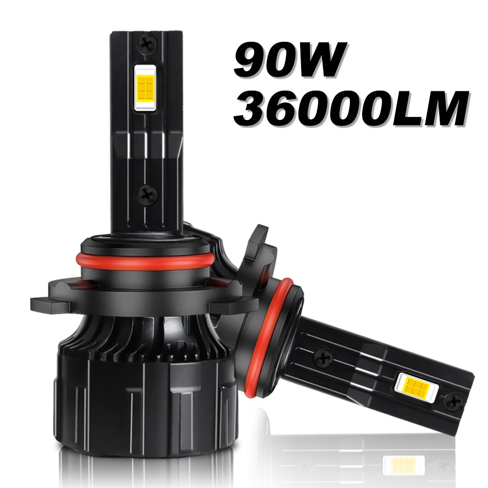 Bóng Đèn Pha led 9005 hb3 9006 hb4 h4 h7 90w 36000lm csp 3570 h11 h8 h9 9007 9004 6000k 6500Km9
