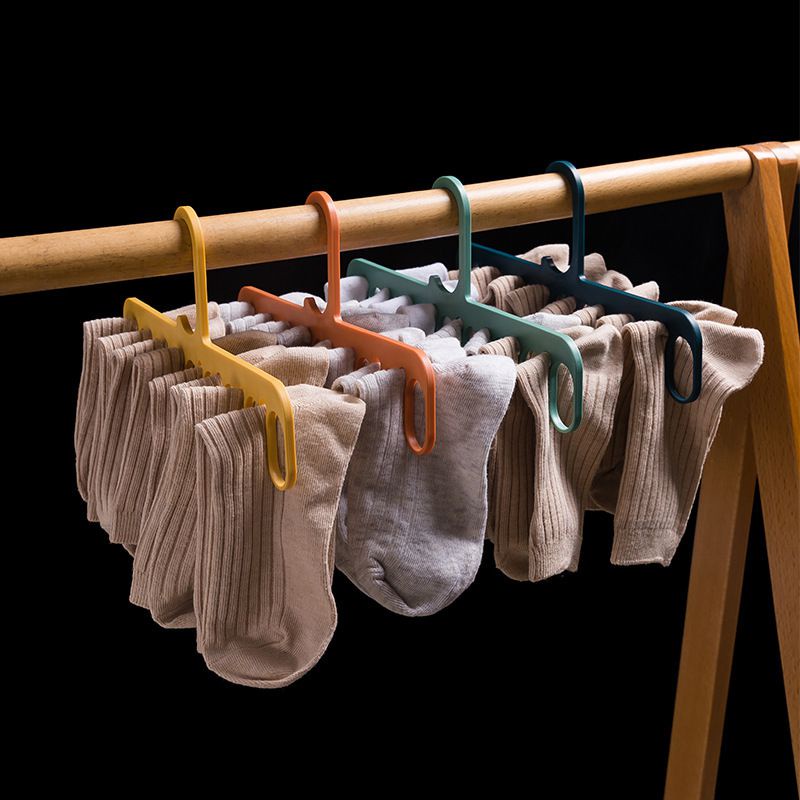 Móc treo quần áo EELHOE chín lỗ liền mạch đa năng chống gió chống trơn trượt cho gia đình