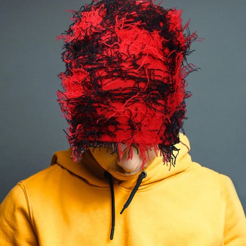 Mũ Trùm Đầu Kiêm Mặt Nạ Len Dệt Kim Chống Lạnh Phong Cách hip hop Thời Trang Mùa Đông Cho Nam Và Nữ