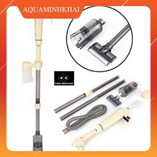 Máy hút cặn phân JENECA chạy điện và pin cho hồ cá