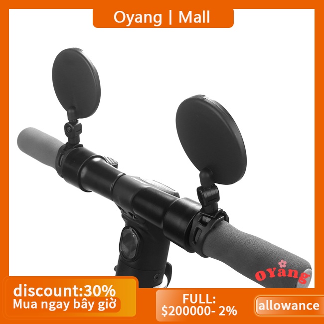 1 Cặp Gương Chiếu Hậu Hình oval Dành Cho Xe Đạp / scooter Điện