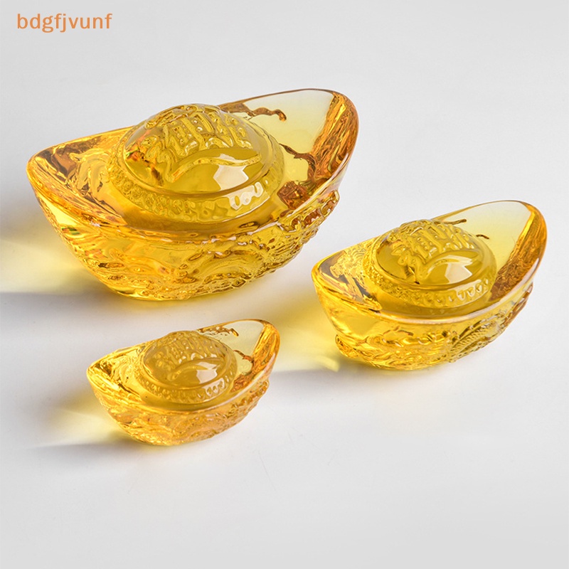 Bdgf Đồng Tiền Tài Lộc Ingotrine Pha Lê Thủy Tinh Màu Vàng Phong Cách Trung Hoa vn