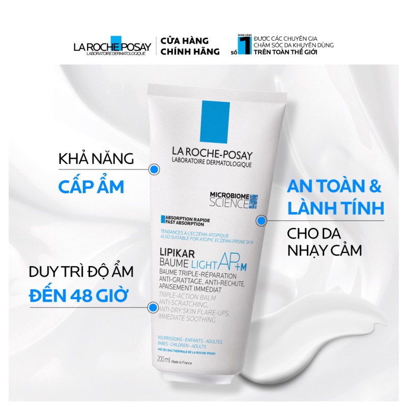 Kem dưỡng làm dịu da La Roche-Posay Lipikar Baume Light AP+M 200ml