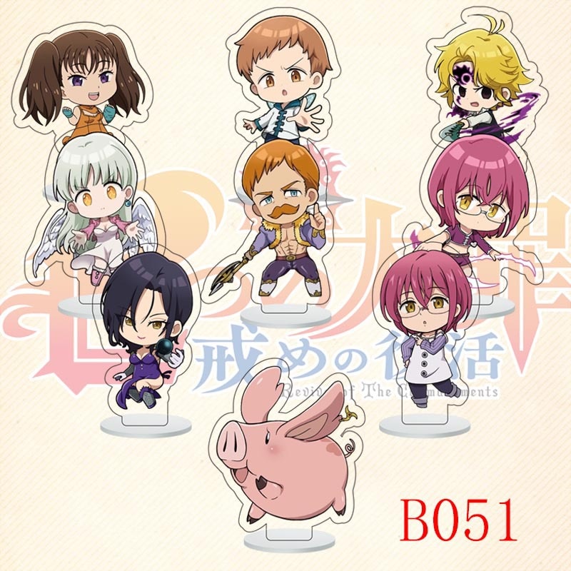 Mô hình Standee Thất hình đại tội Anime The Seven Deadly Sins Meliodas anime chibi acrylic standee trưng bày trang trí