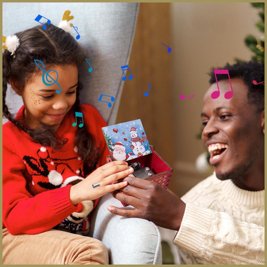 Hộp Nhạc Trang Trí Giáng Sinh / Sinh Nhật / Làm Quà Tặng paca3vn