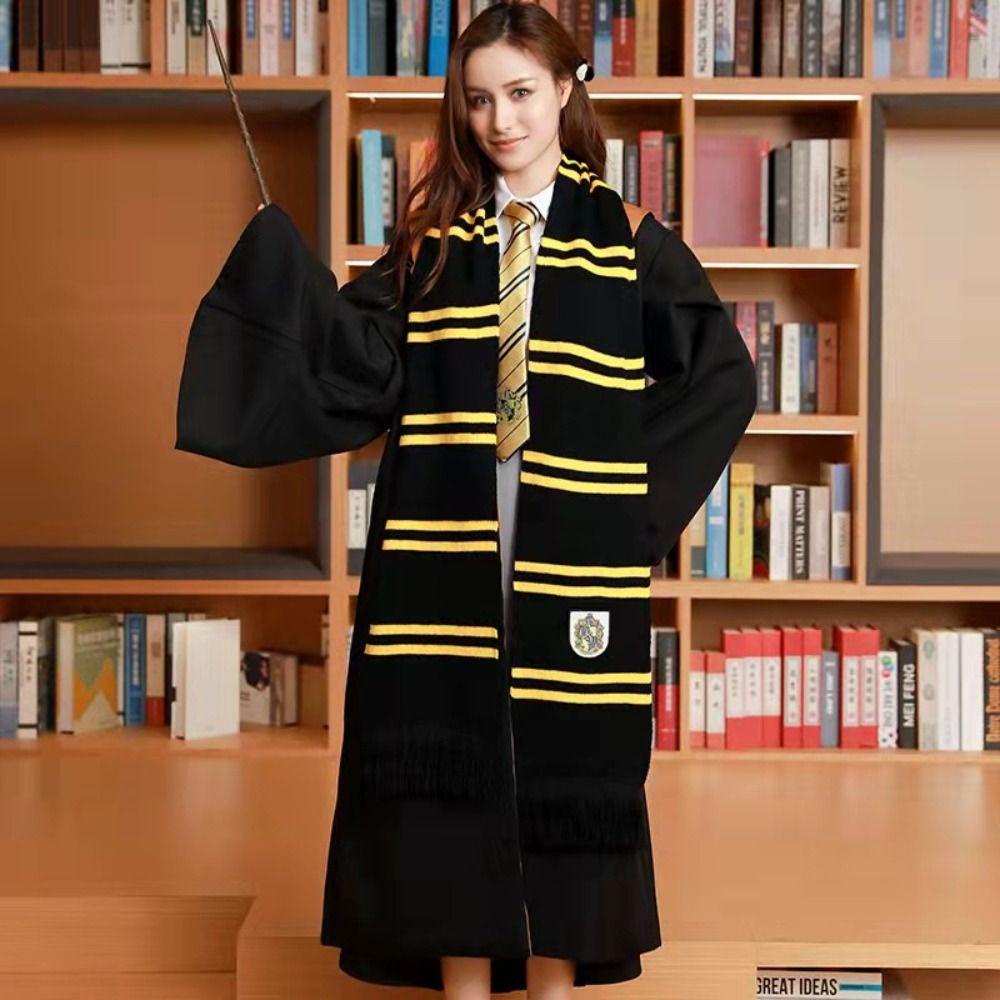 Shanhai Khăn Choàng Cổ harry Potter, Phong Cách Chuẩn Bị cashmere Mùa Đông Dày Dặn Thêu Tua Rua Với Huy Hiệu Dài Cho Nam