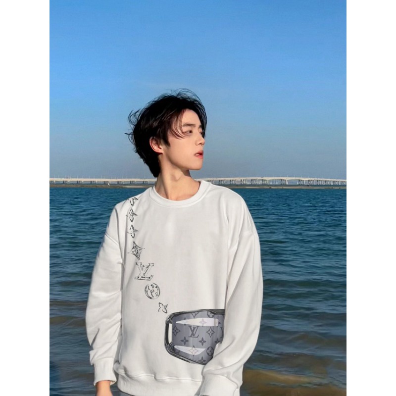 Áo hoodie Tay Dài Cổ Tròn Thời Trang Mùa Thu Mới 2023 Cho Nam Và Nữ